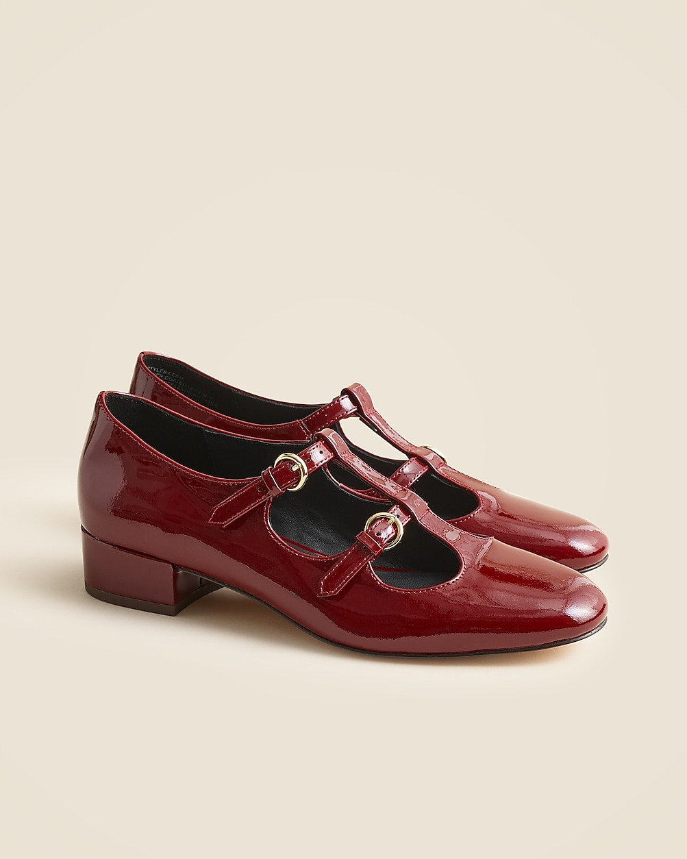 Teagan T-strap heels in patent leather | J. Crew US