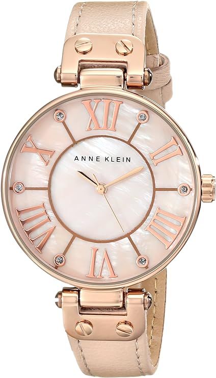 Amazon.com: Anne Klein Women's 10/9918RGLP Rose Gold-Tone Watch with Leather Band : Clothing, Sho... | Amazon (US)