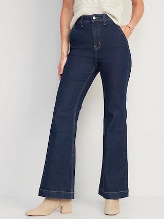 Extra High-Waisted 360&#xB0; Stretch Trouser Flare Jeans for Women | Old Navy (US)