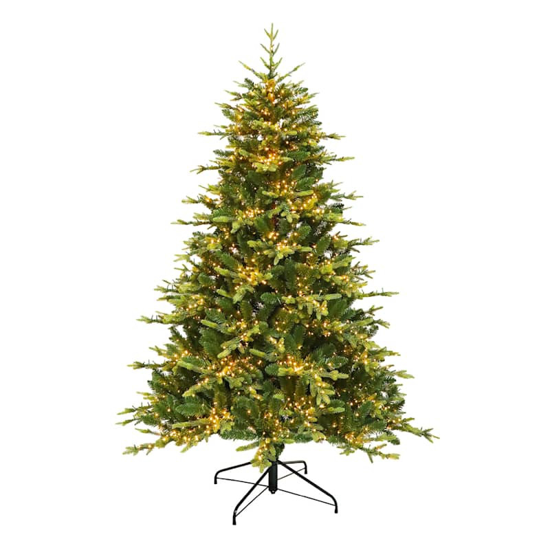 Pre-Lit Bradley Spruce Tree, 6.5', Green, Plastic, sold by At Home | At Home
