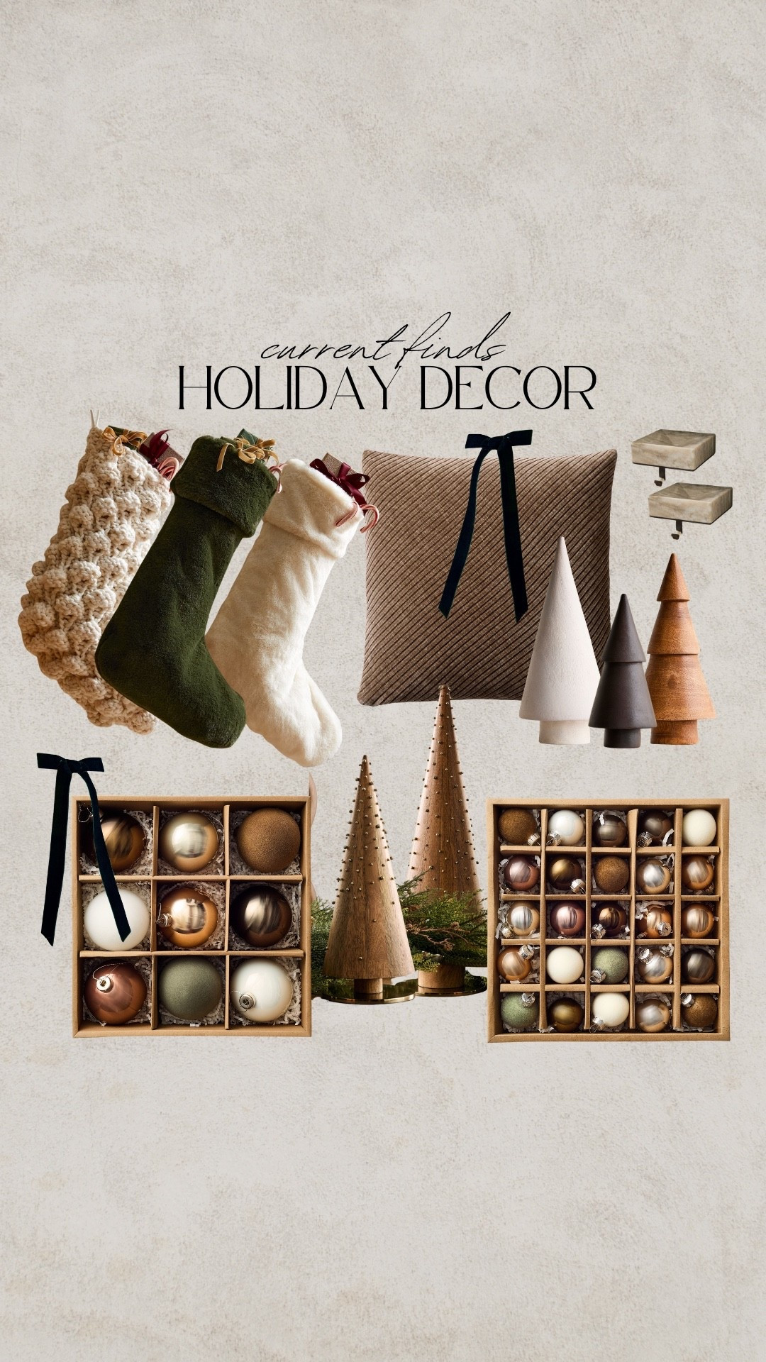 Holiday decor, Christmas decor, Christmas tree, wood tree decor, velvet stocking, knit stockings, velvet throw pillow, stocking holder, stocking stand, velvet ribbon, bow ornament, wooden tree decor, neutral ornaments, brown ornaments, green ornaments, gold ornaments 

#LTKHome #LTKHoliday #LTKFindsUnder50