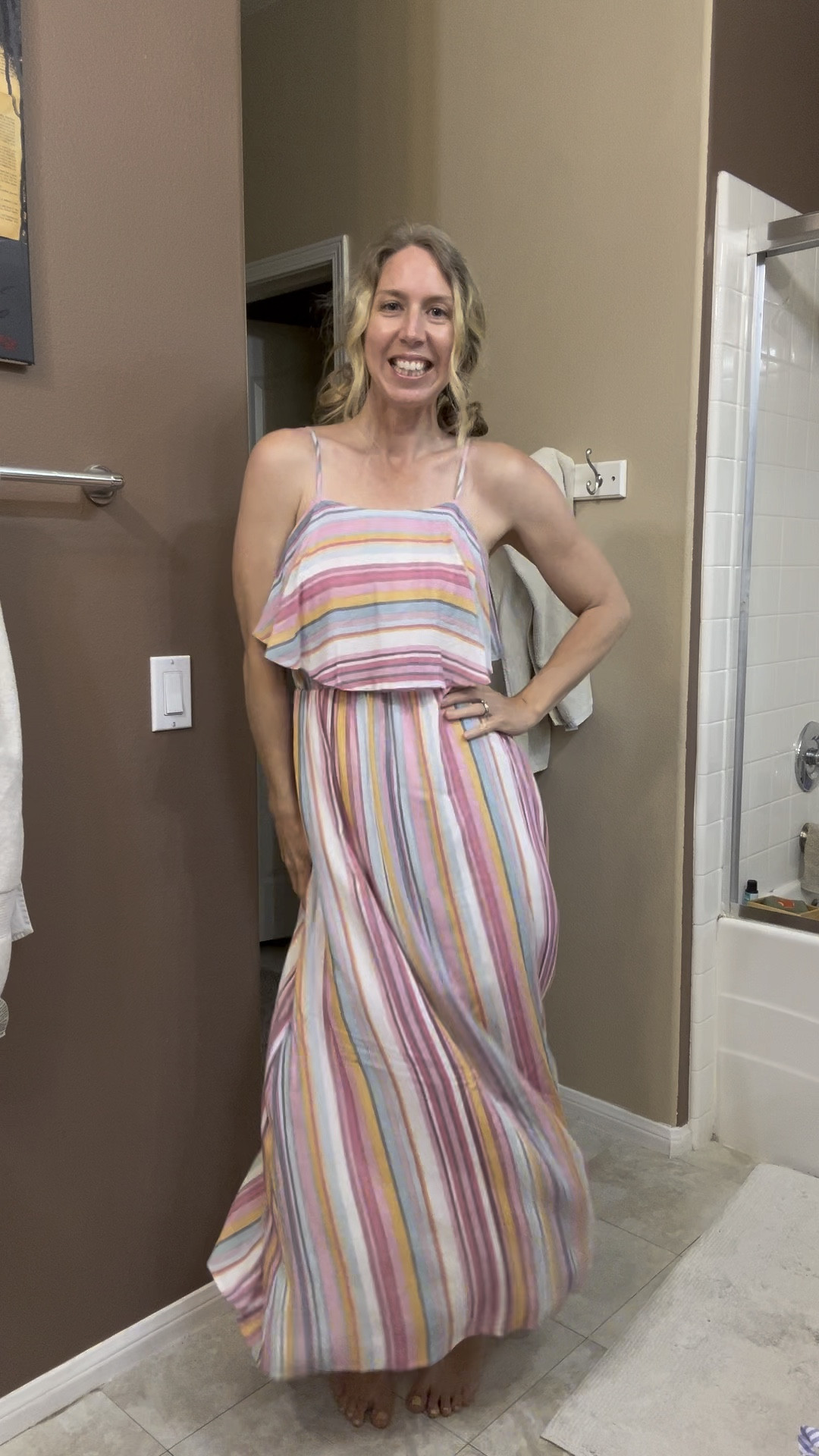 Thrifted Fun Wedding Guest Dress with layers and lots of color. Perfect for summerr

#LTKSeasonal #LTKWedding #LTKTravel