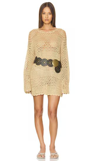 Paula Pullover in Latte Crochet | Revolve Clothing (Global)