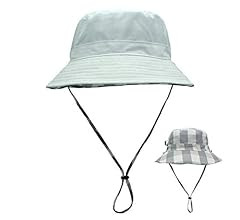 LLmoway Women Bucket Hat Packable Cotton Reversible Sun Hat with Detachable Cord | Amazon (US)