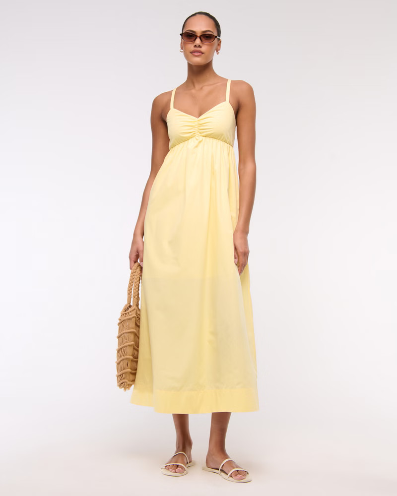 Sweetheart Babydoll Maxi Dress | Abercrombie & Fitch (US)