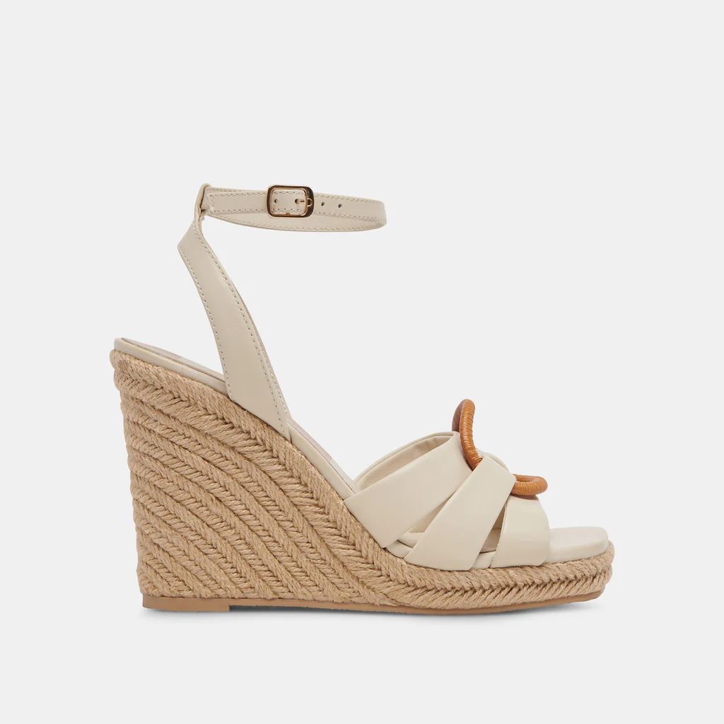 MAZE WEDGES IVORY LEATHER | DolceVita.com