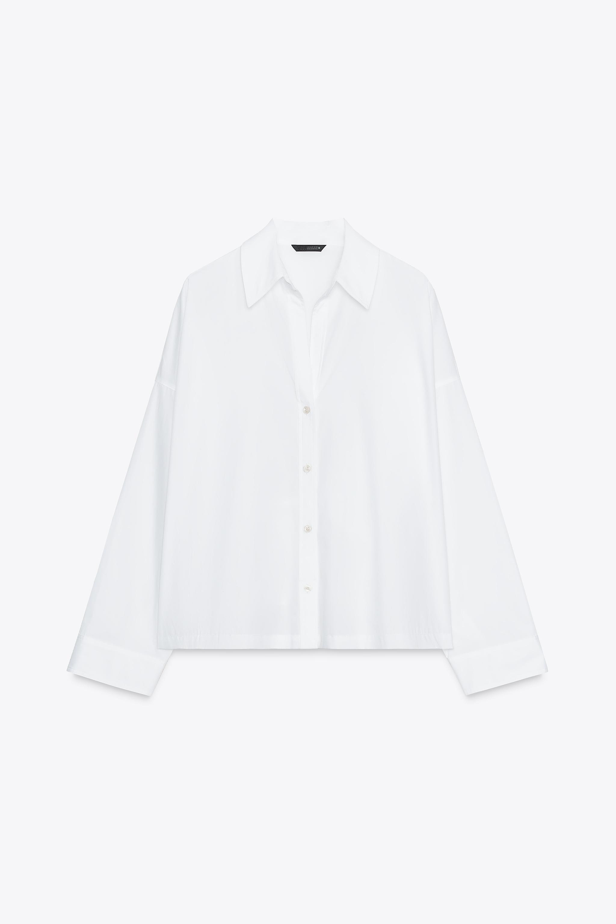 POPLIN SHIRT WITH BUTTONS | Zara UK
