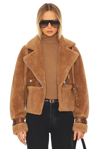 LAMARQUE Elody Jacket in Mocha & Brown from Revolve.com | Revolve Clothing (Global)