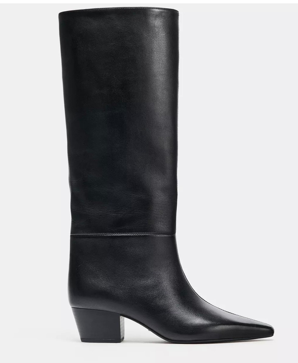 Great black leather long boots 
Comfortable heel 
Lovely shape 
Great quality 

Talk boots 
Knee boots 

#LTKautumn #LTKwinter #LTKshoes
