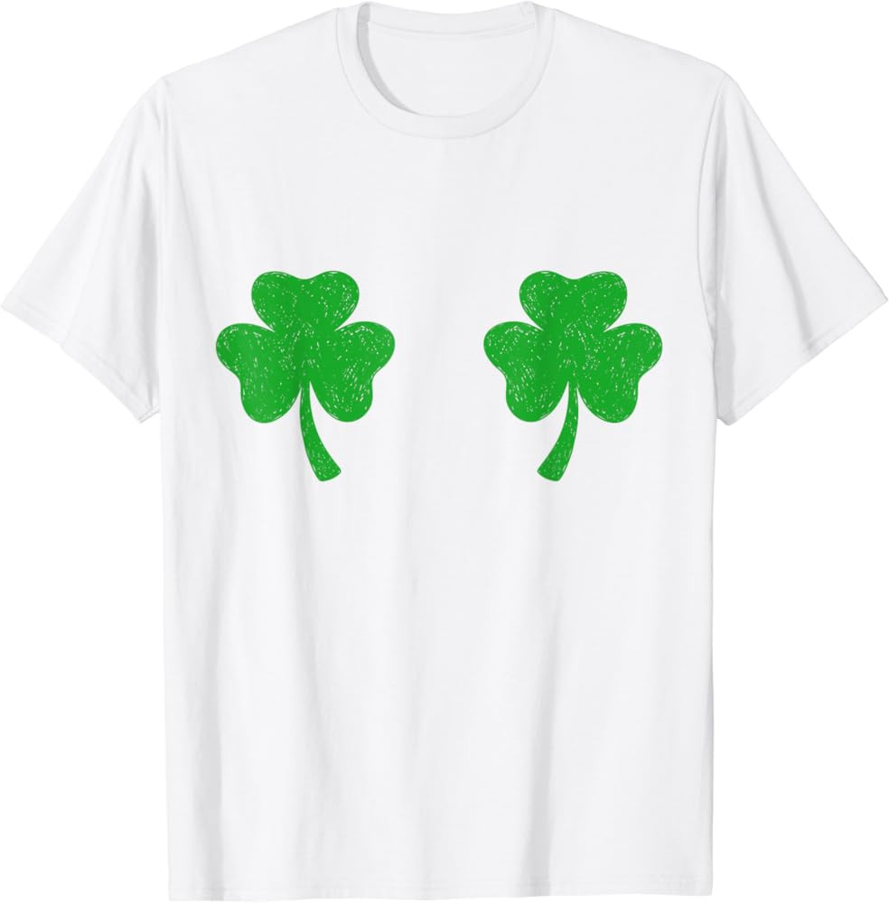 Shamrock Boobs T-Shirt Irish Boobies St Patricks Day Shirt T-Shirt | Amazon (US)