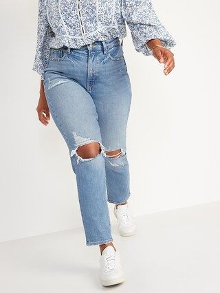 Higher High-Waisted O.G. Straight Ripped Jeans for Women | Old Navy (US)