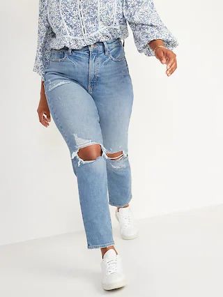 Higher High-Waisted O.G. Straight Ripped Jeans for Women | Old Navy (US)