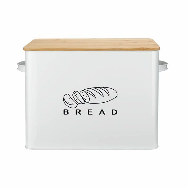 Extra Large Bread Box for Kitchen Countertop - G.a Homefavor Keeps 2+ Loaves Fresh - White Metal ... | Walmart (US)