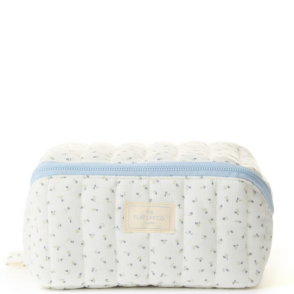 The Flat Lay Co. Marshmallow Flat Lay Makeup Box Bag - Cozy Cotton Ditsy Floral | Look Fantastic (UK)