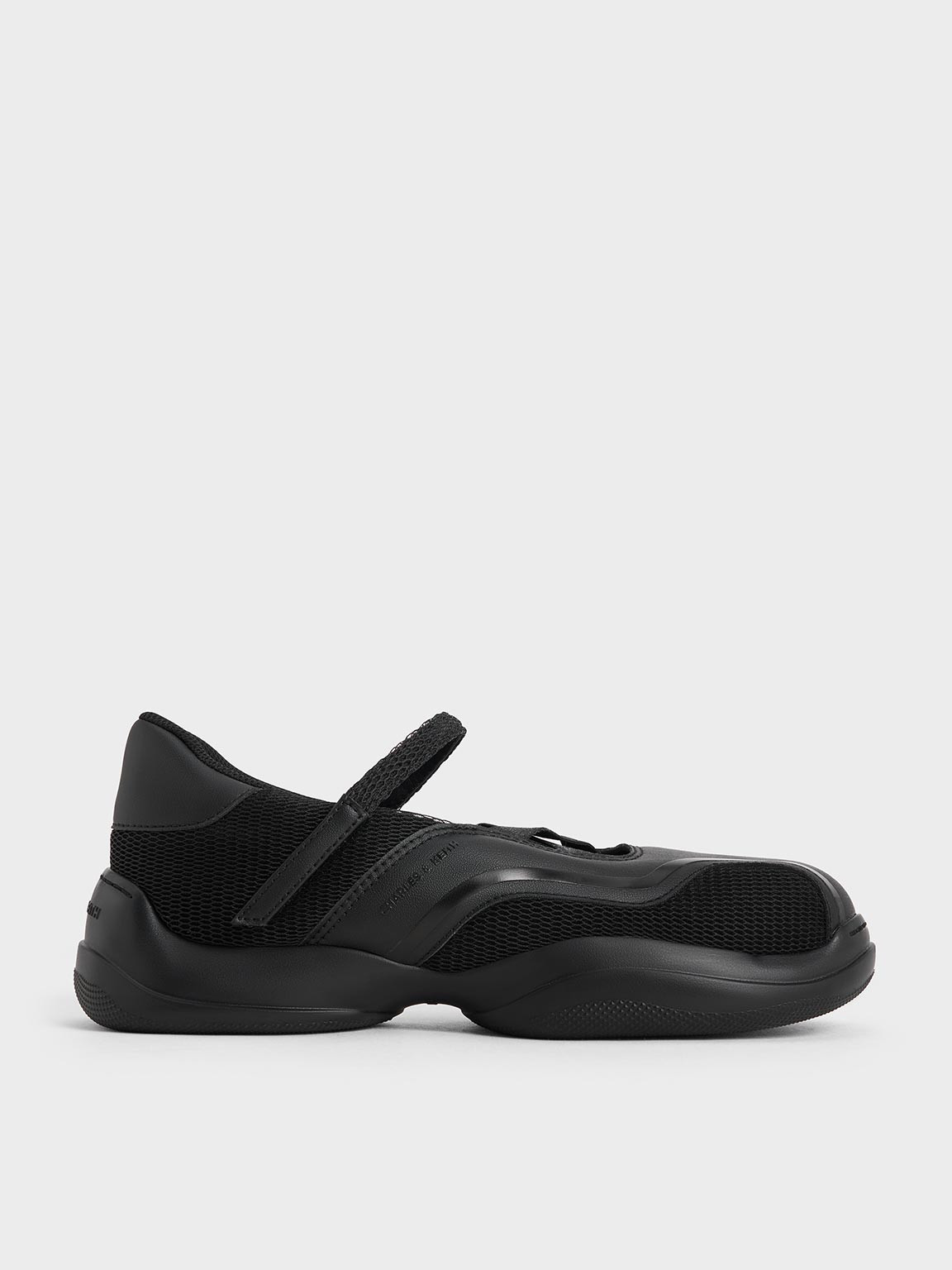 Casey Mesh Mary Jane Sneakers
    
         - Black | Charles & Keith EU