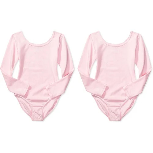 Danskin Now Long Sleeve Ballet Leotards with Front Liner, 2-Pack, Sizes 4-16 | Walmart (US)