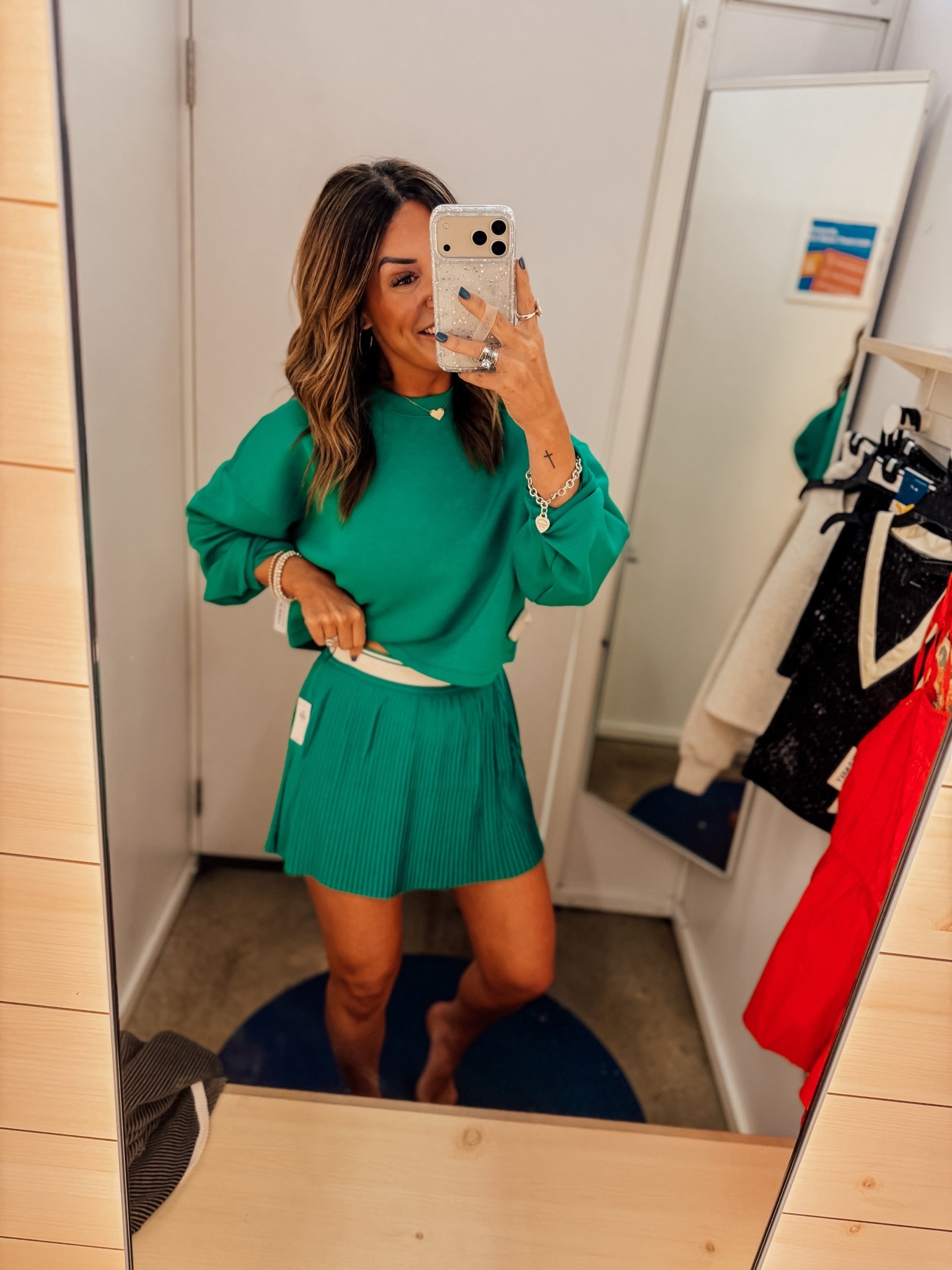 Wearing an XS in the sweater and a S in the skirt! Could have done an XS but my store didn’t have it in stock. So I would go with your true size!

#LTKgrwm #LTKootd #LTKdayinmylife