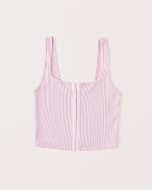 Women's Seamless Rib Fabric Hook-and-Eye Tank | Women's Tops | Abercrombie.com | Abercrombie & Fitch (US)