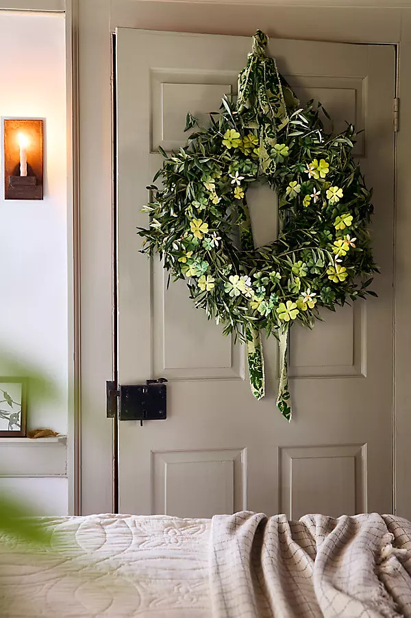 Fresh Olive Branch Wreath, Size: 20" at Terrain | Terrain