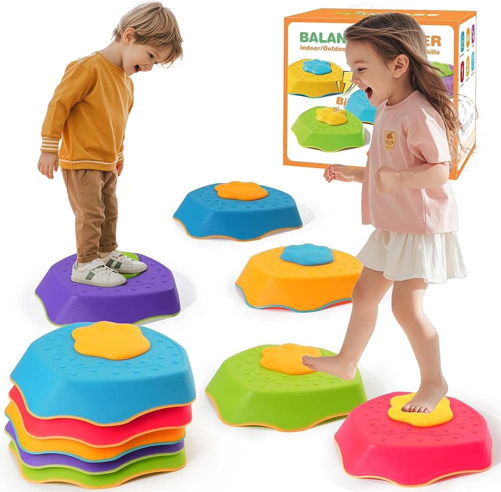 5-Pack Stepping Stones for Kids with Sound Effects - Balance & Coordination Toys for Toddlers Age... | Amazon (US)