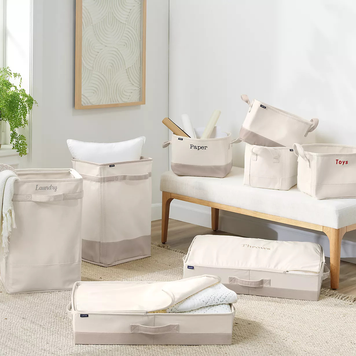 Small Canvas Storage Tote | Lands' End (US)