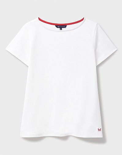 Women's Ultimate Heavyweight Cotton T-Shirt in White from Crew Clothing | Crew Clothing (UK)