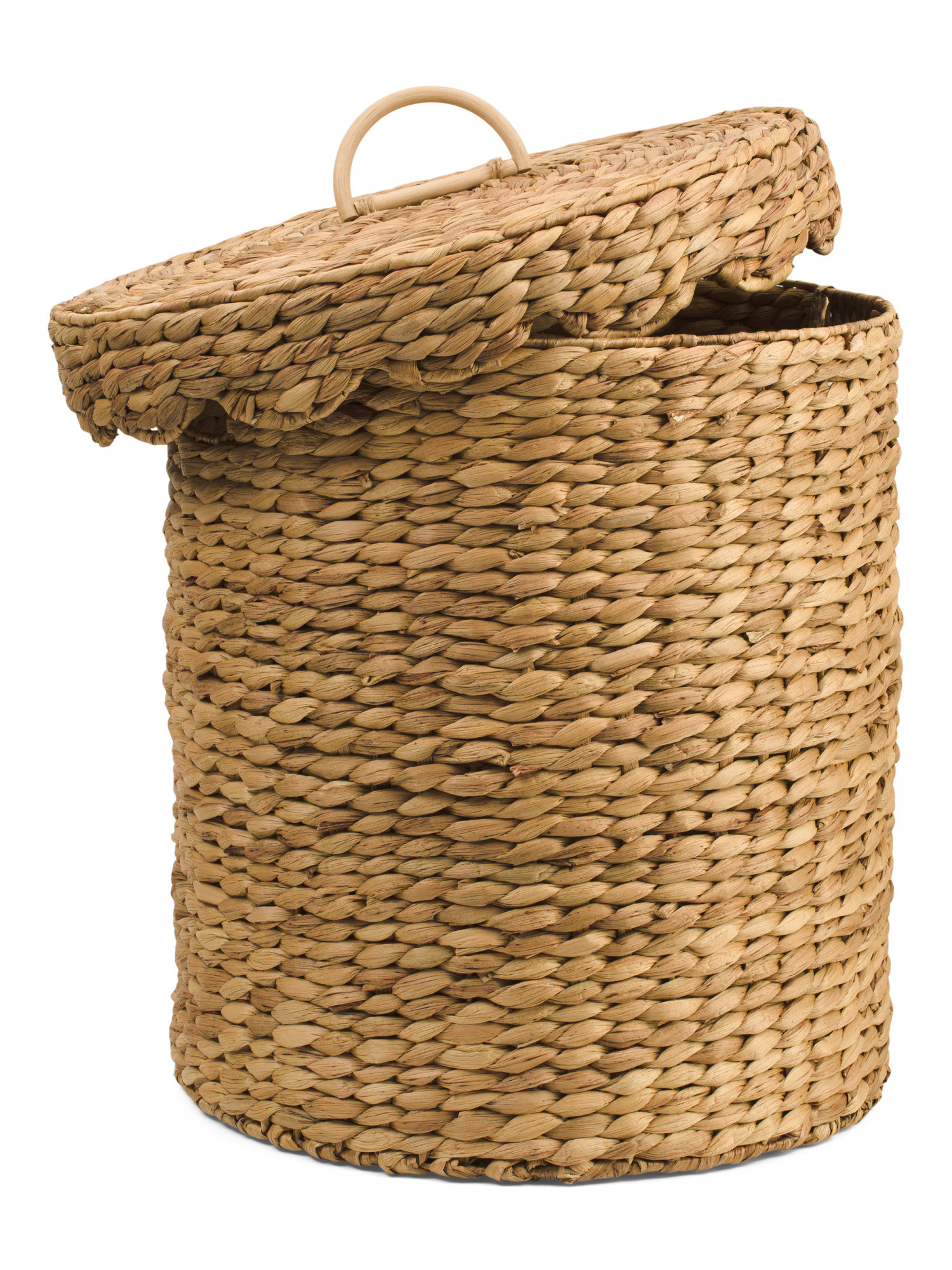 Water Hyacinth Round Basket With Removable Scalloped Lid | Office & Storage | Marshalls | Marshalls