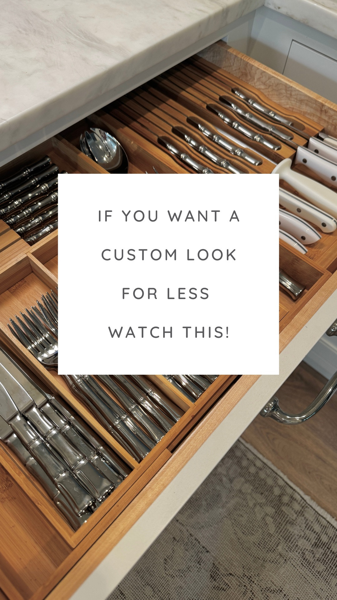 The details matter even the ones inside a kitchen drawer. ✨
You can create a custom look without the price tag to go along with it. Create a silverware drawer that feels elevated, and entirely your own with these 3 favorites @amazonhome🍴
1. Knife block
2. Expandable drawer organizer
3. Set of inexpensive silverware that looks elegant

What's hiding in your silverware drawer? 🤍

🛍️ If you want to shop these kitchen drawer favorites just say LINKS!

#LookForLess #ElevatedHome #CuratedLiving #AffordableElegance #HomeEditorial