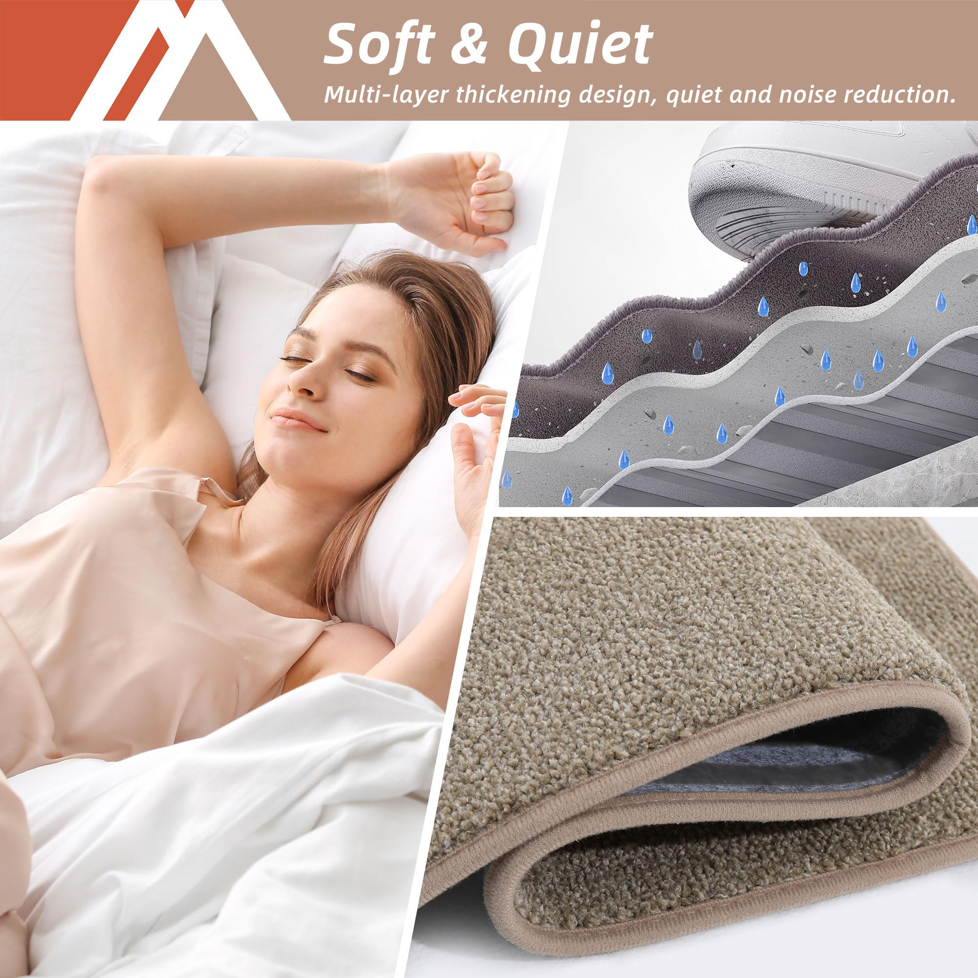 COSY HOMEER Stair Treads Non-Slip Carpet Stair Treads for Wooden Steps, Indoor Stair-Runner Rugs ... | Amazon (US)