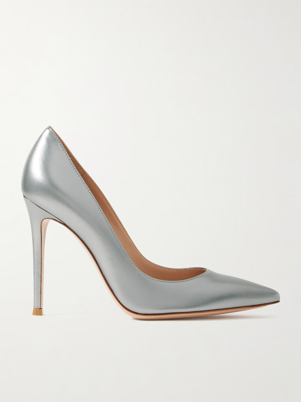 Gianvito Rossi - Gianvito 105 Metallic Leather Pumps - IT38 | NET-A-PORTER (US)
