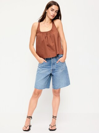 Mid-Rise Baggy Jean Cut-Off Shorts -- 9-inch inseam | Old Navy (US)