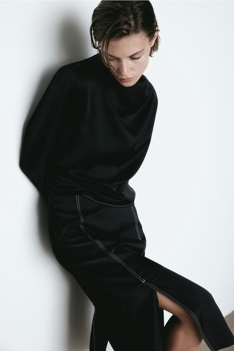 Cowl-neck satin blouse | H&M (UK, MY, IN, SG, PH, TW, HK)