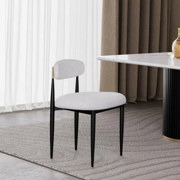 Morden Fort Modern Boucle Armless Dining Chairs (Set of 2) - Bed Bath & Beyond - 41117877 | Bed Bath & Beyond
