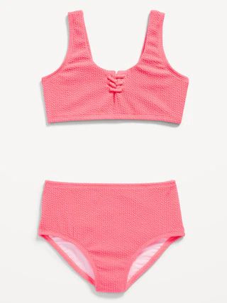 Lace-Up Front Bikini Swim Set for Girls | Old Navy (US)