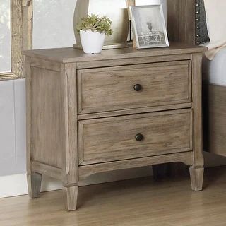 Furniture of America Banister Rustic Grey 2-drawer Nightstand - Overstock - 32300996 | Bed Bath & Beyond