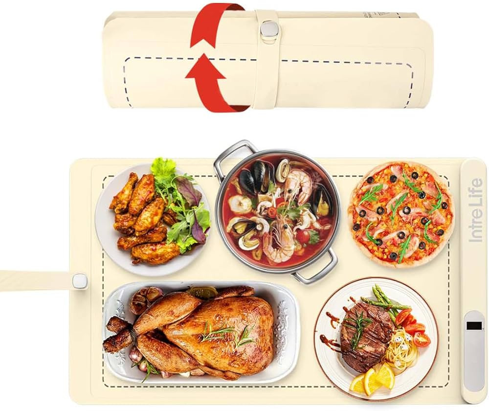 Food Warming Mat, Upgraded Warming Mat for Food with Graphene Heating Film, Roll Up Electric Warm... | Amazon (US)