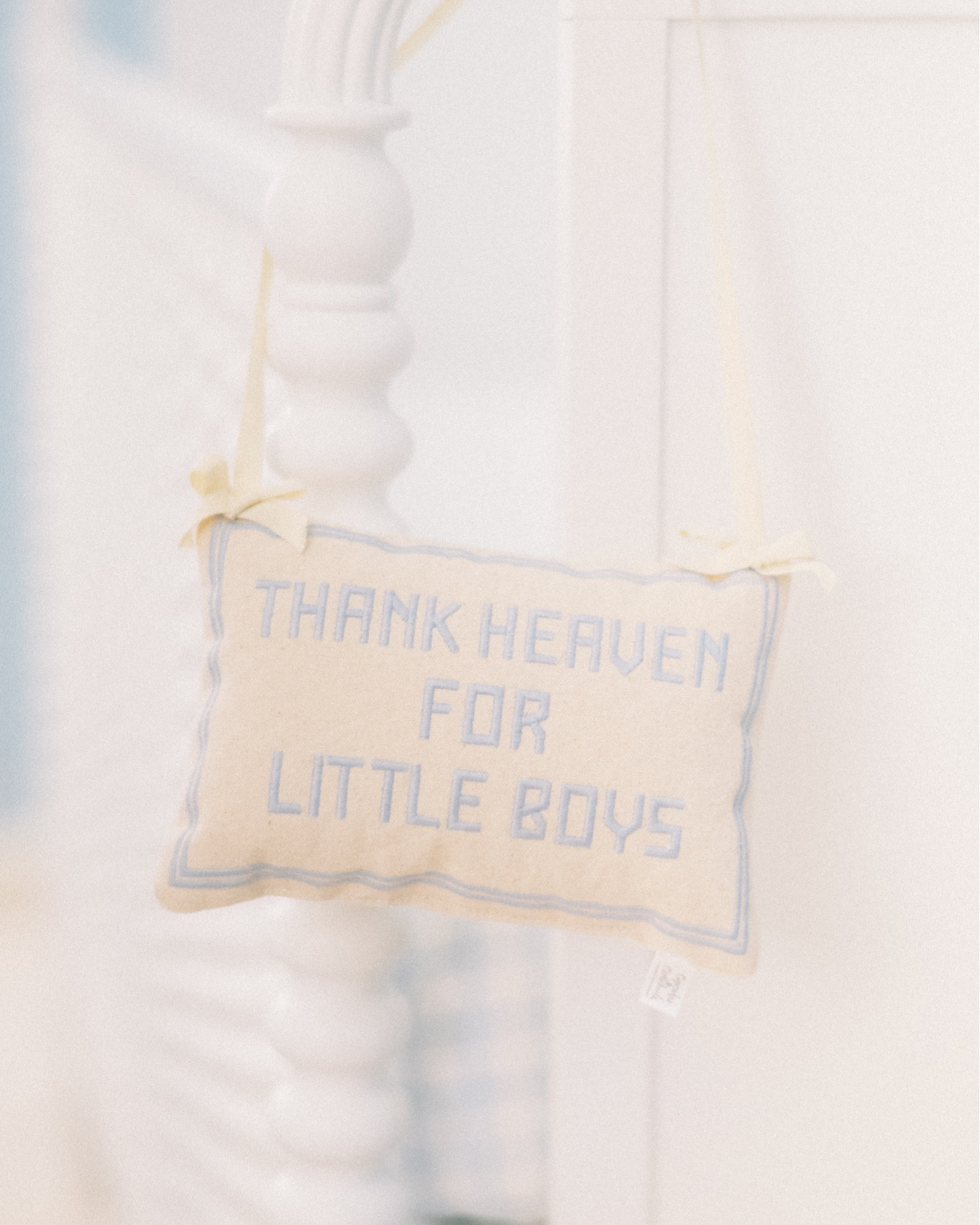 Sweet little nursery details. Can’t wait to share the full nursery on the blog soon! 💙
•
Comment LINK to get links to this sweet door hanger!
•
 #kristieincarolina #liketkit #style #shopthepost 
#rewardstylebloggers #southern #southernstyle #blueandwhite #grandmillenial

#LTKbaby #LTKfindsunder50 #LTKhome