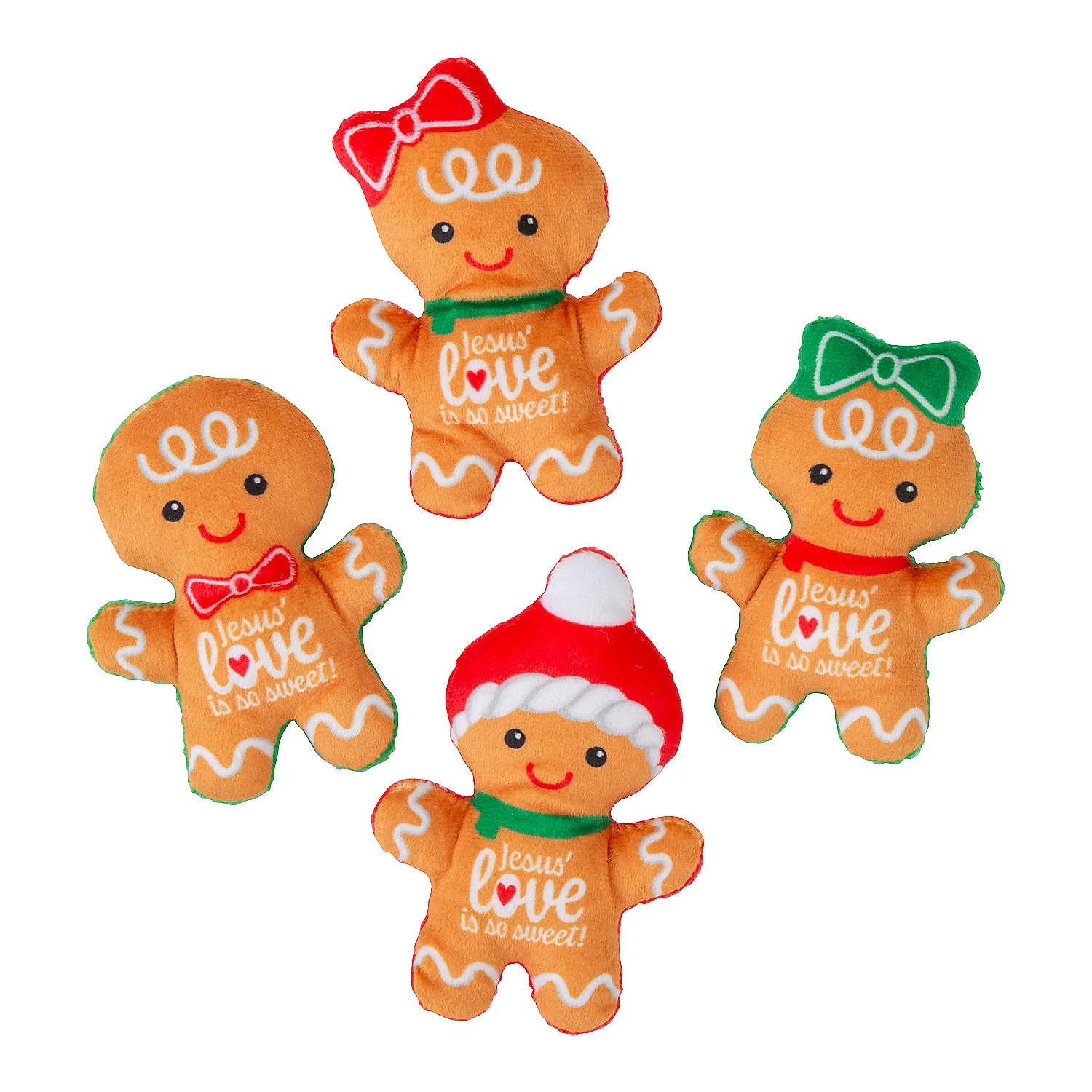 2 3/4" x 4 1/2" Bulk 48 Pieces Religious Gingerbread Stuffed Toys Assortment | Walmart (US)