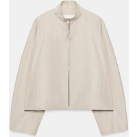Zara - Zw Collection Zippered Bomber Jacket - Beige - S - Woman | Zara US