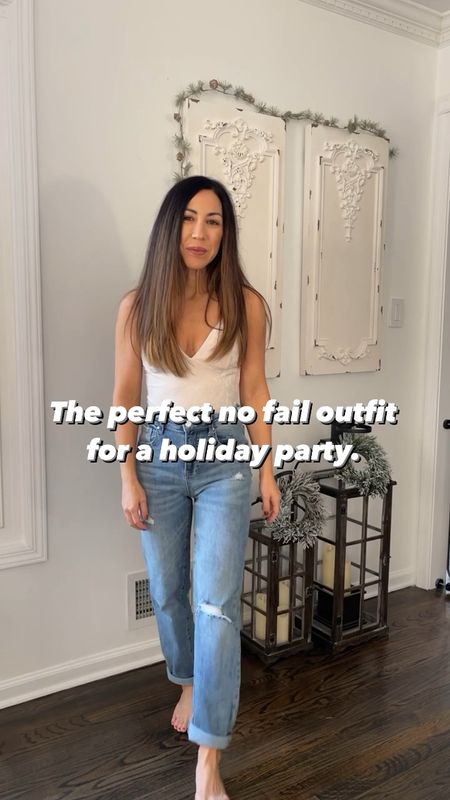 Doesn’t get easier than this. Jeans, bodysuit, blazer and heels. The holiday outfit that just never fails! And the entire outfit is on sale! Blazer and bodysuit under $33. Boyfriend jeans code: tammy10.  Necklace & bag code: tammy20

Blazer, bodysuit: small. 
Jeans 25
Shoes tts

Maurice’s, Maurices, velvet blazer, blazers, green blazer, social threads, red heels, holiday outfit 

#LTKsalealert #LTKHoliday #LTKfindsunder50