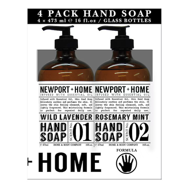 Home and Body Company Newport Home 4 -Pack 4 -Count Wild Lavender and Rosemary Mint Hand Soap | Lowe's
