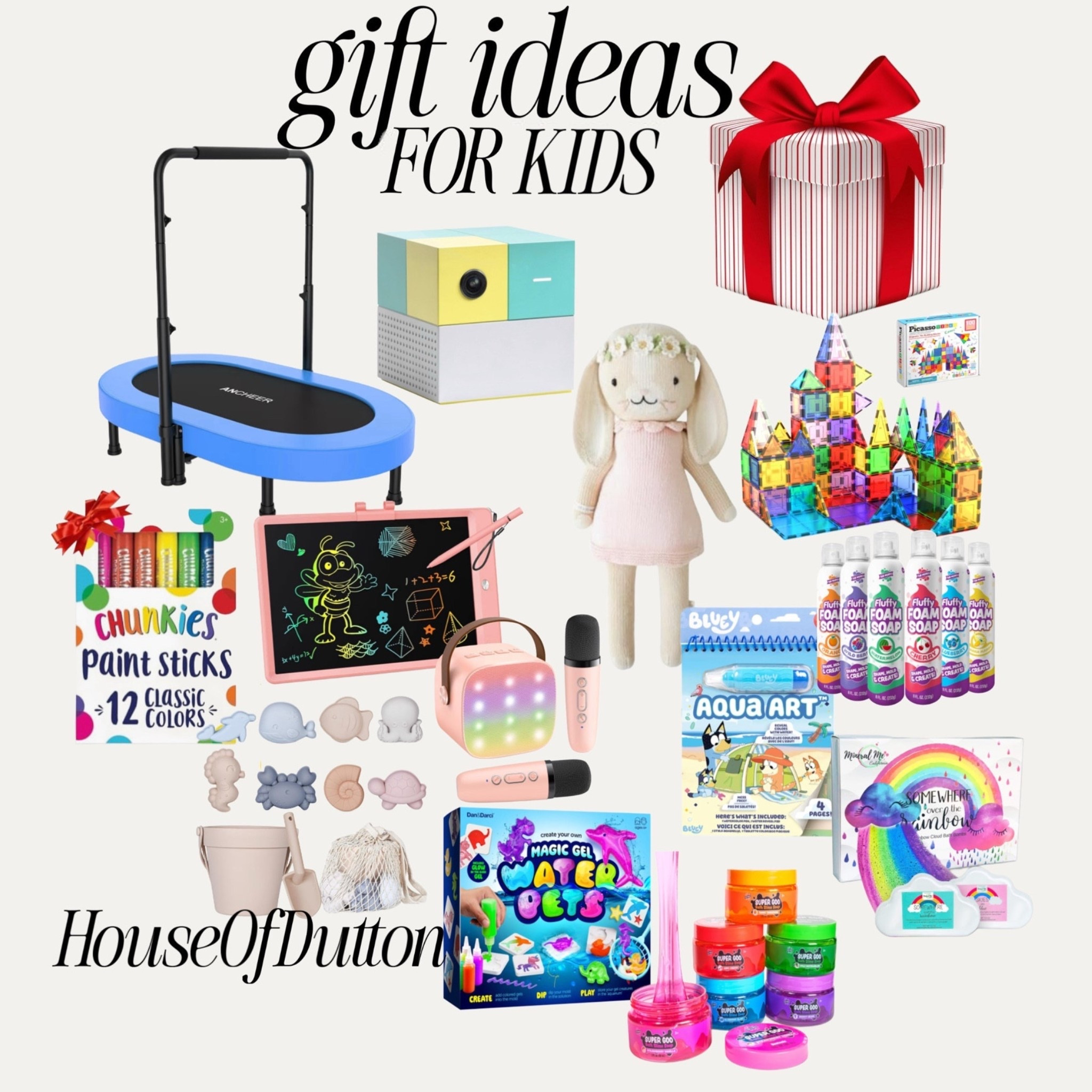 Kid gifts that spark creativity and keep them busy (in the best way).
Art, sensory toys, little gadgets, and fun favorites — all linked for quick shopping. 🌈✨
#kidsgiftideas
#kidsgifts
#toddlergifts
#kidstoys
#sensorytoys
#magnettiles
#trampolineforkids
#kidsart
#paintsticks
#waterbeads
#projectorkids
#stuffedbunny
#microphoneforkids
#craftkits
#toysforkids
#holidaygifts2024
#amazongiftideas
#ltkamazonfinds
#ltkholiday


#LTKHoliday #LTKKids #LTKGiftGuide