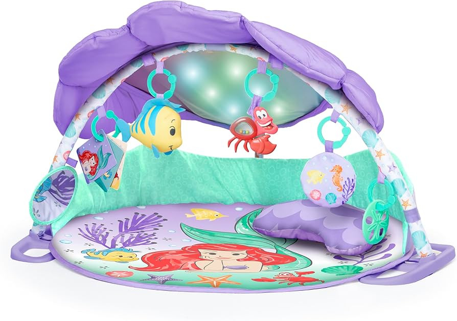 Bright Starts Disney Baby The Little Mermaid Twinkle Trove Light-Up Musical Baby Activity Gym wit... | Amazon (US)