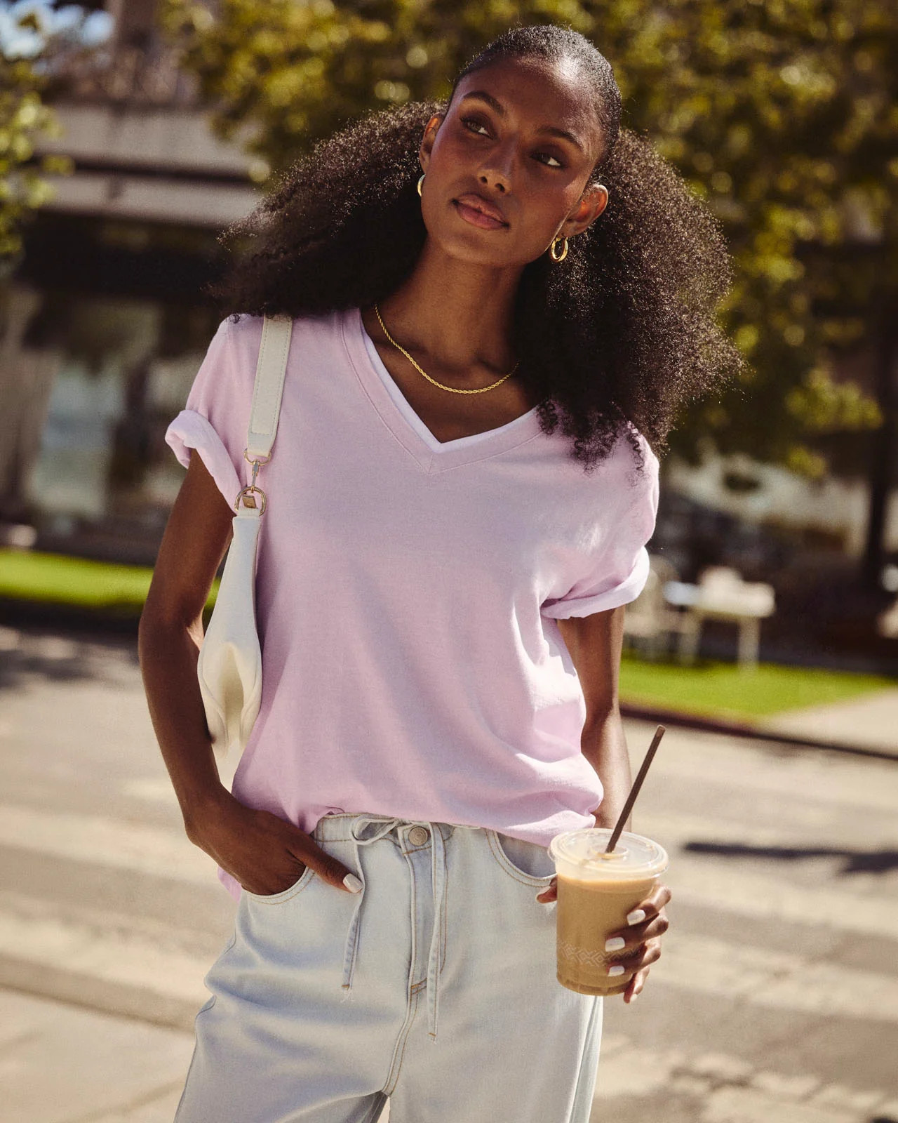 Louisa Boyfriend V-Neck Tee | Splendid