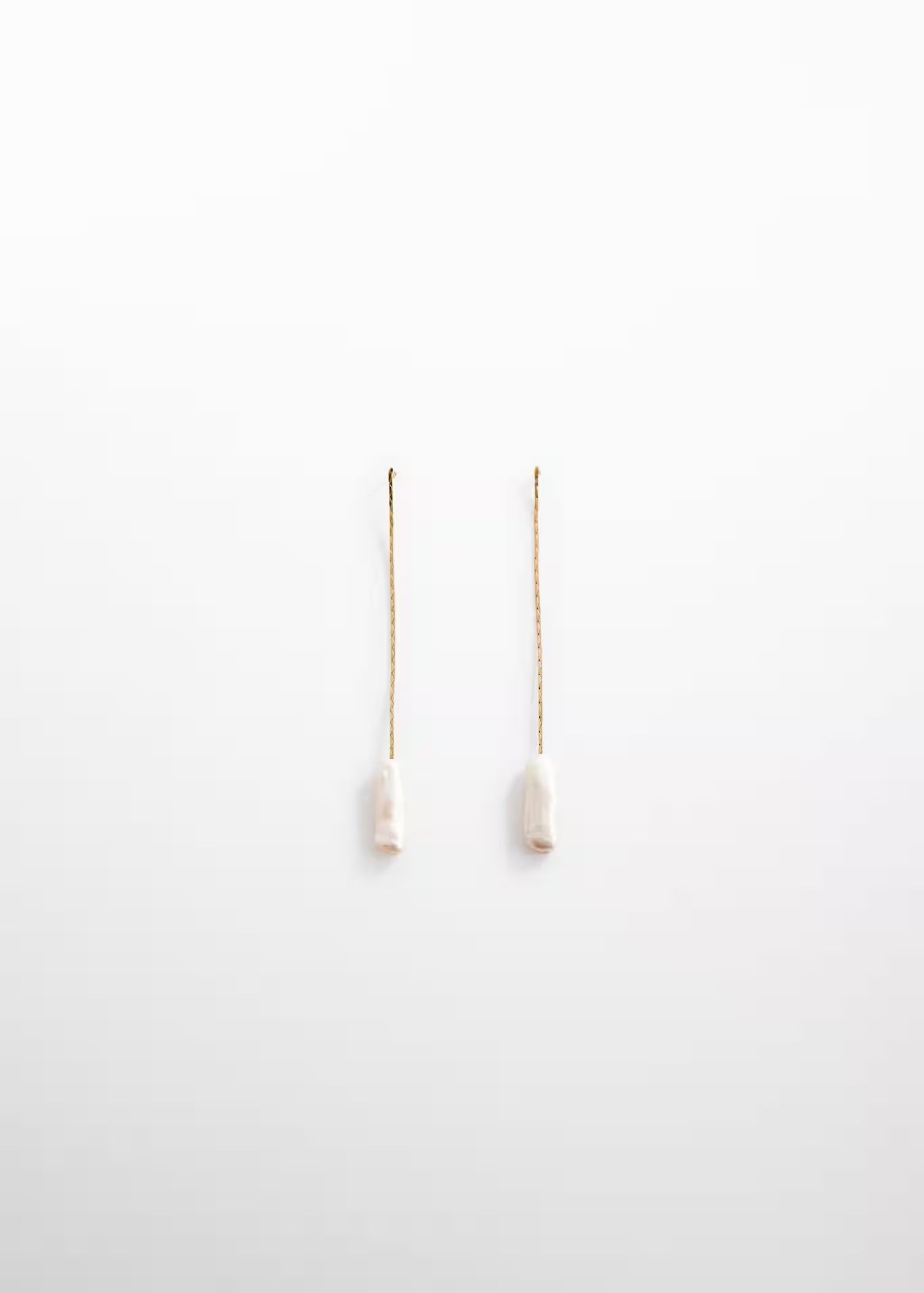 Natural pearl thread earrings -  Women | Mango United Kingdom | MANGO (UK)