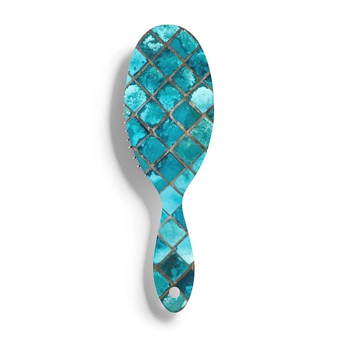 Turquoise Blue Hair Brush Air Cushion Comb Nylon Pins Massage Scalp Hairbrush for Adults Any Hair | Amazon (US)