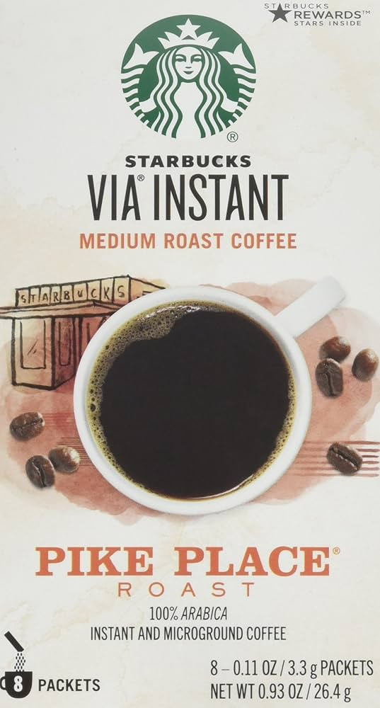 Starbucks Via Instant Coffee Pike Place Roast, (Pack of 4) | Amazon (US)