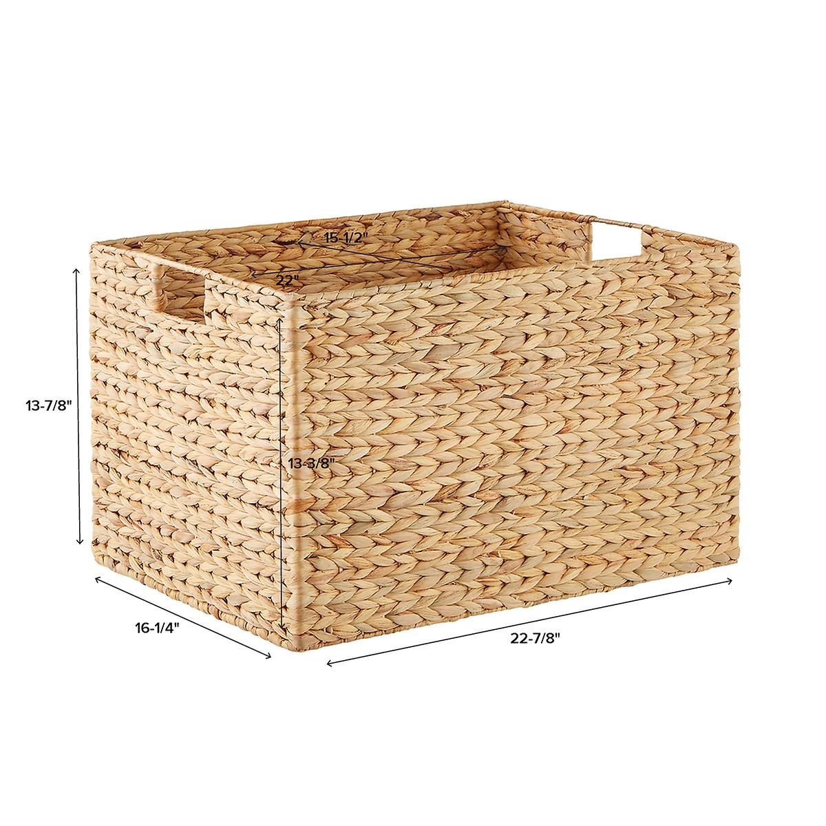 X-Small Water Hyacinth Bin Natural | The Container Store