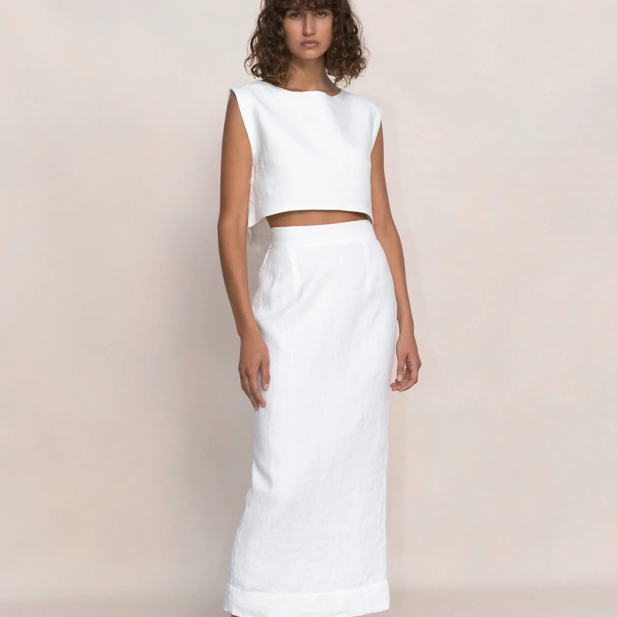 EMMA PENCIL SKIRT - IVORY | POSSE (Australia & New Zealand)