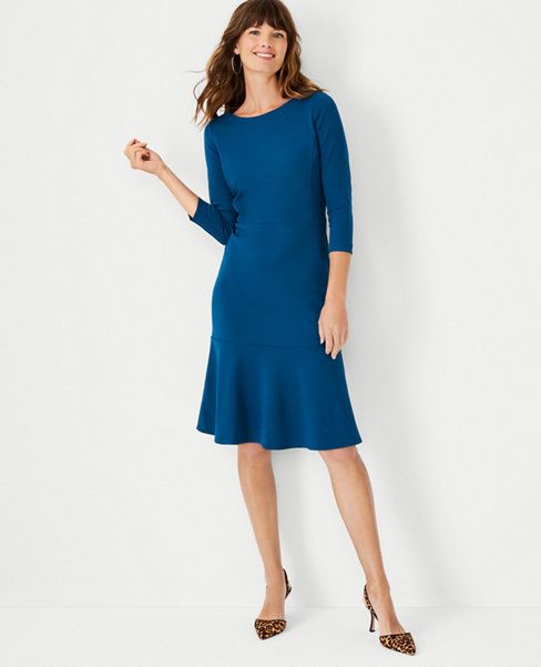 Flounce Hem Sheath Dress | Ann Taylor (US)